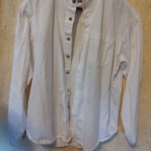 Men's Button Up Red Lodge Classic White Men's Shirt Size Large
